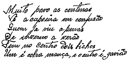 manuscrito de Mestre Pastinha